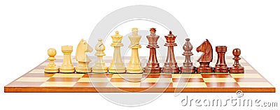 Chess board and chessmen Stock Photo