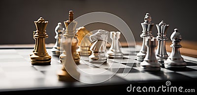 Chess board - A competitive business idea to succeed. Stock Photo