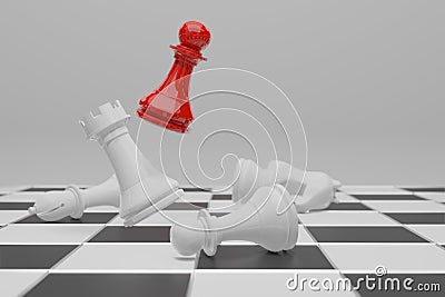 Chess board game, business competitive concept, copy space Stock Photo