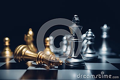 Chess board game business strategy or leadership concept Stock Photo