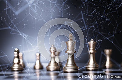 Chess board game concept of business ideas and competition Stock Photo