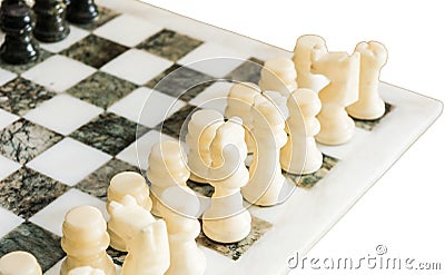 Chess and chessboard Stock Photo