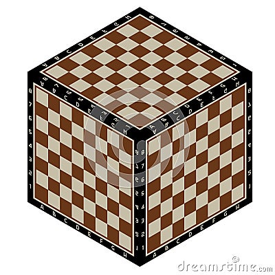 Chess cube abstract Vector Illustration