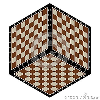 Chess cube abstract Vector Illustration