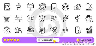 Chess, Currency exchange and Filter line icons for web app. Pictogram icon. Line icons. Vector Vector Illustration