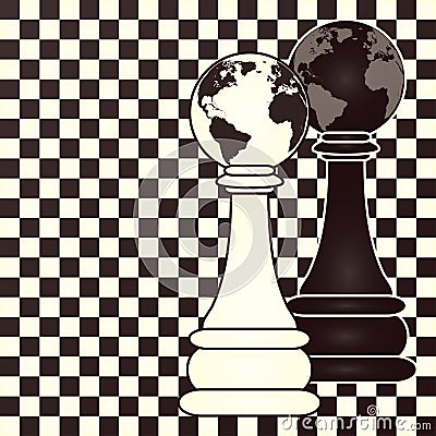 Chess earth pawn, vector Vector Illustration