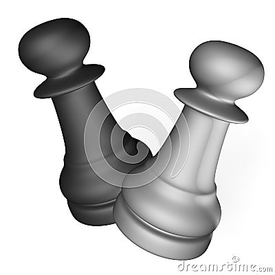 Chess is fight Stock Photo