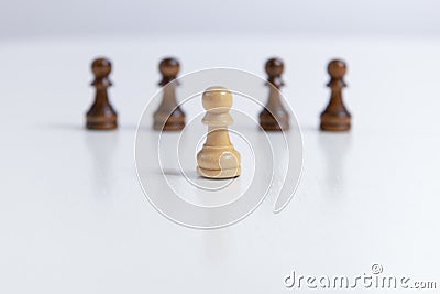 Chess figures board game with copy space for your text Business leader solve problems concept Stock Photo