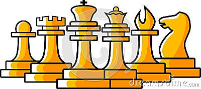 Chess figures illustration Vector Illustration