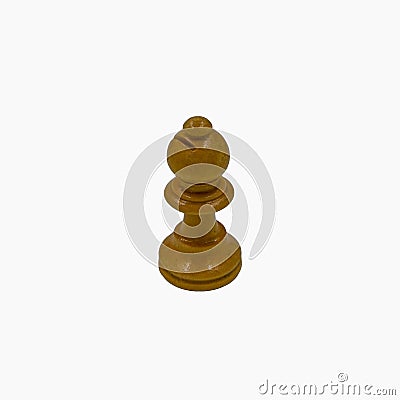 Chess game: The white bishop on white Stock Photo