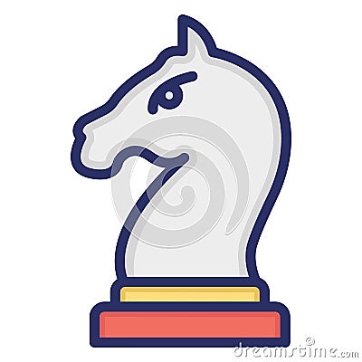 Chess game, chess piece Isolated Vector Icon that can be easily modified or edit Stock Photo