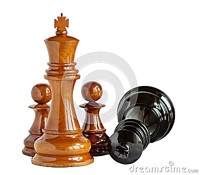 Chess isolated on white Stock Photo