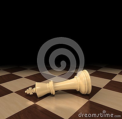 Chess King lost in the dark Stock Photo