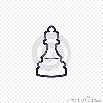 Chess line icon. Vector Illustration