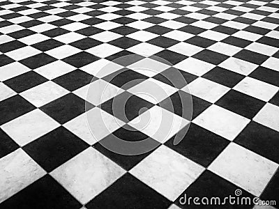 Chess marble floor Stock Photo