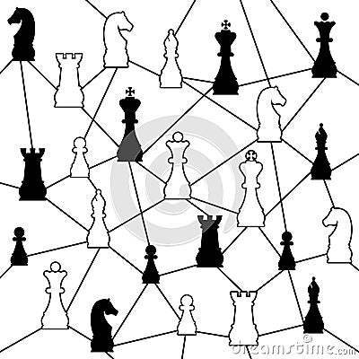 Chess network Stock Photo