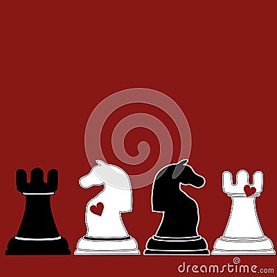 Chess pattern backgrounds seamles surface pattern design,Vector Repeat pattern with , King, Queen, horses, pion, patterns . Stock Photo