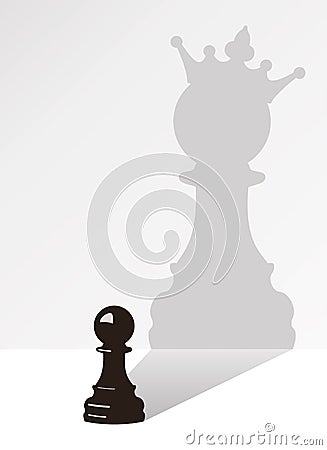 vector chess pawn with the shadow Vector Illustration