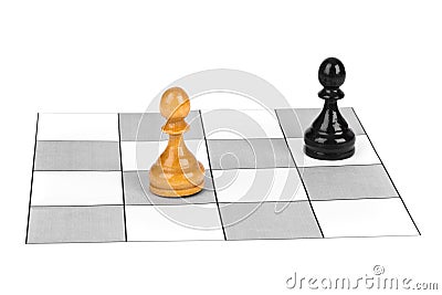 Chess pawns Stock Photo