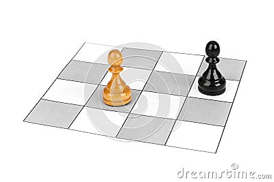 Chess pawns Stock Photo