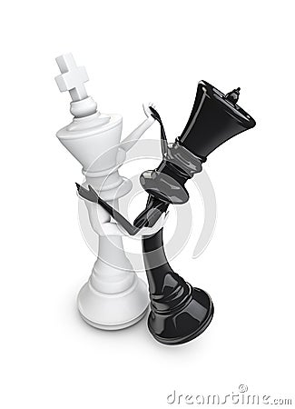 Chess piece dancers Cartoon Illustration