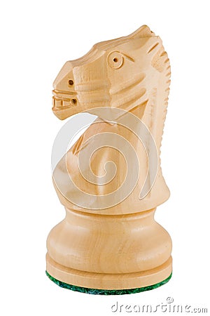 Chess piece - white knight Stock Photo