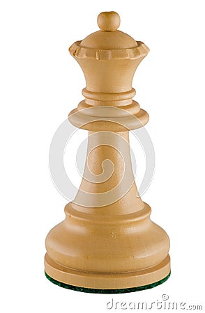 Chess piece - white queen Stock Photo
