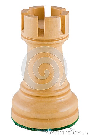 Chess piece - white rook Stock Photo