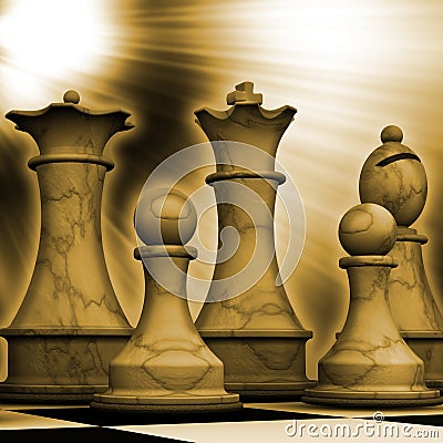 Chess pieces Stock Photo