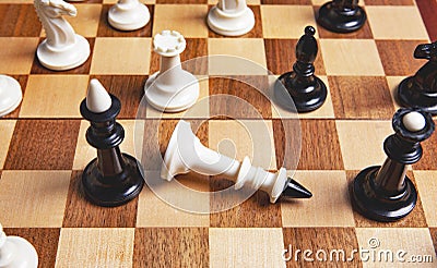 Chess pieces board Stock Photo