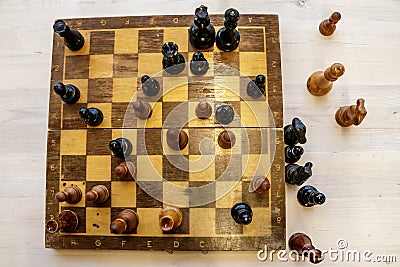 Chess pieces on the chessboard Stock Photo