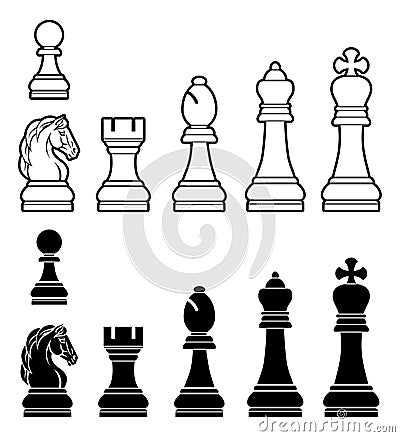 Chess pieces set Vector Illustration