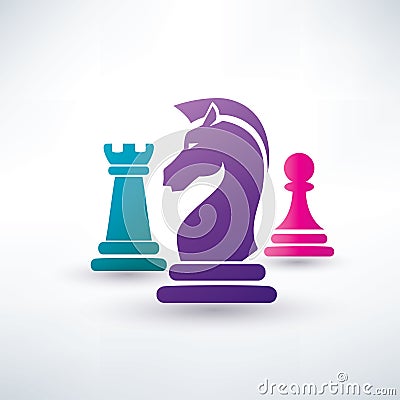 Chess pieces symbols Vector Illustration
