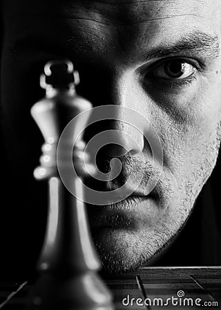 The chess player Stock Photo