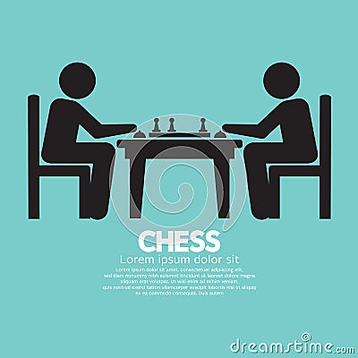 Chess Player Sign Vector Illustration