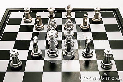 Chess position for the winners Stock Photo