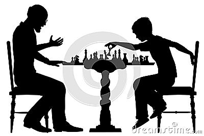 Chess prodigy Vector Illustration