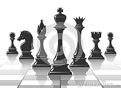 Chess strategy concept Vector Illustration