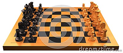 Chess table Stock Photo