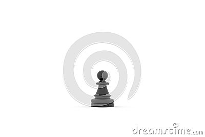 Chess team building strategy - isolated pawn Stock Photo