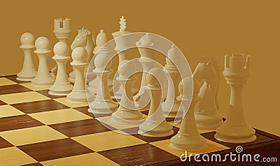 Chess is a two-player board game played Stock Photo