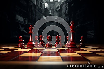 Chessboard battleground USA and China clash in a strategic match Stock Photo