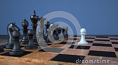 Chessmen Courage And Demonstration Of Power Stock Photo