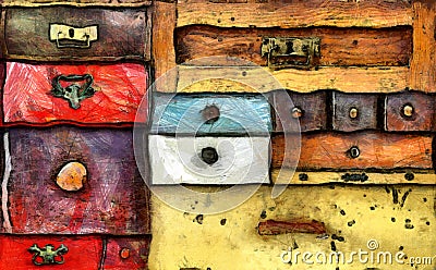 Chest of drawers Stock Photo