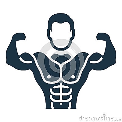 Chest, muscles, workout icon. Simple editable vector design isolated on a white background Stock Photo