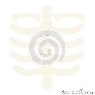 Halloween Flat Chest With Ribs Icon Stock Photo