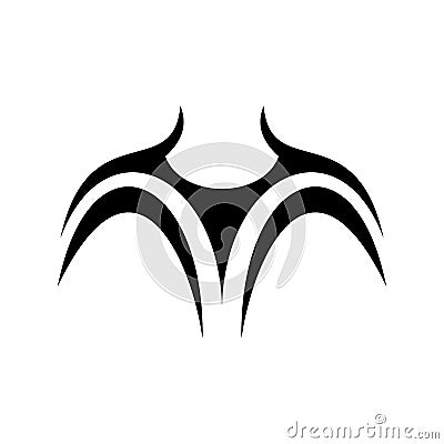 Chest tattoo design. simple tattoo vector design. Vector Illustration