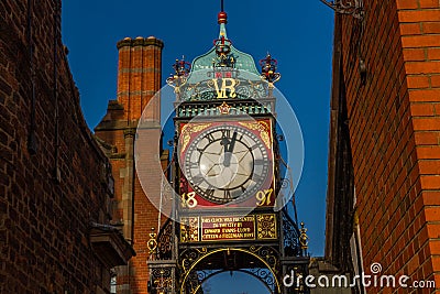 Chester, England, The Eastgate Clock Editorial Stock Photo