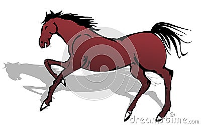 Chestnut horse Stock Photo