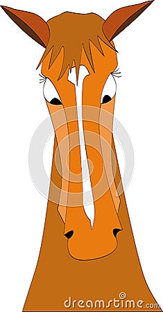 Chestnut Horse Vector Illustration